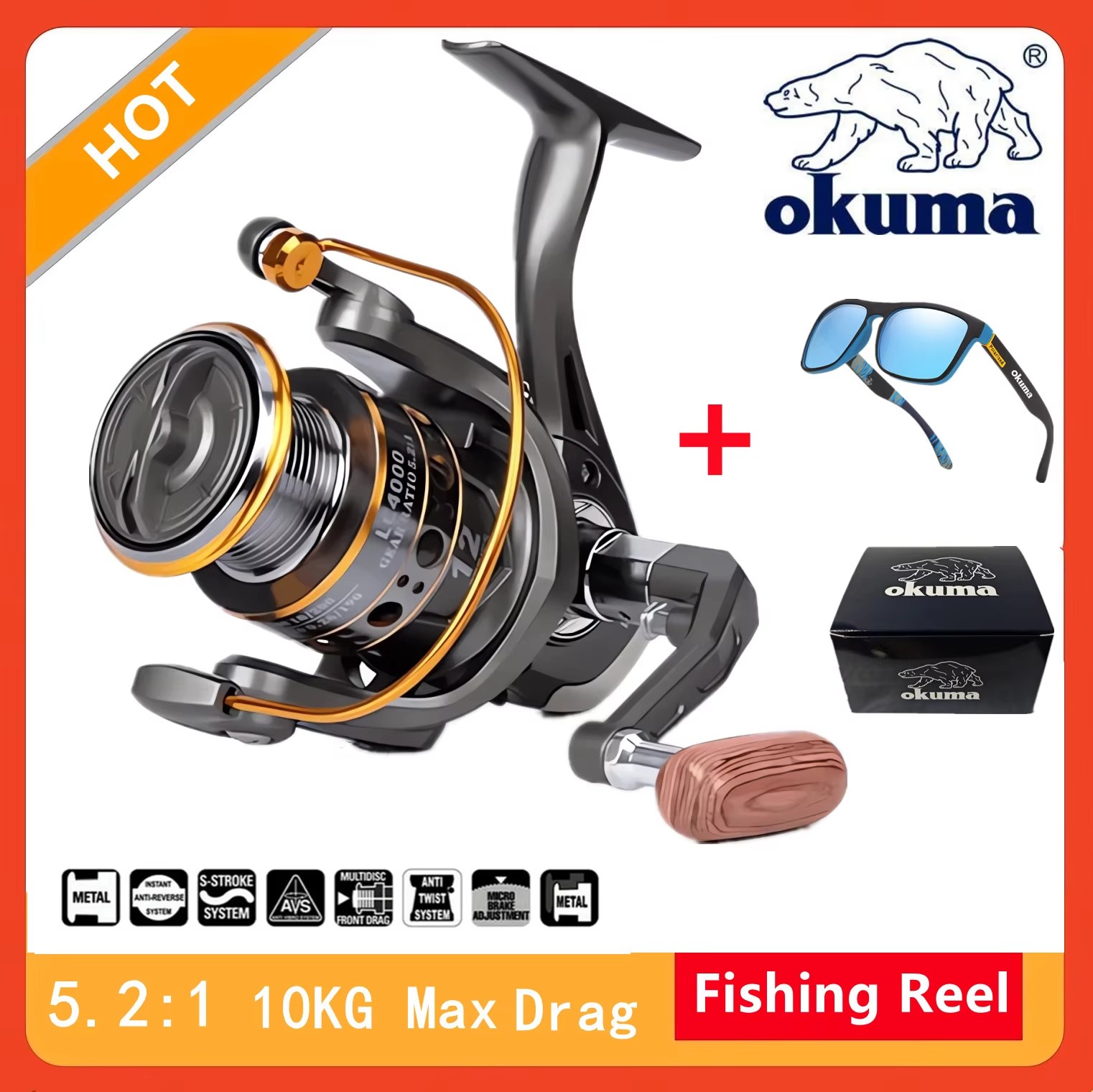 Daiwa Reel Fuego - Carretilha de Pesca Okuma de Alta
