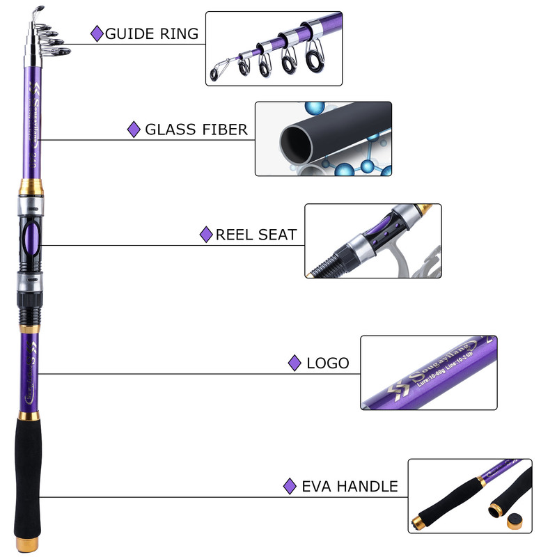 Sougayilang-Telescópica Carpa  - Fishing Rod Surf avaliação e preço